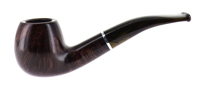 Pipa Savinelli Bosco 626 liscia, marrone scuro, shape Apple curva, filtro 6mm