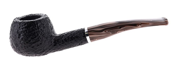 Pipa Savinelli Morellina 315 rusticata nera shape prince semicurva filtro 6mm