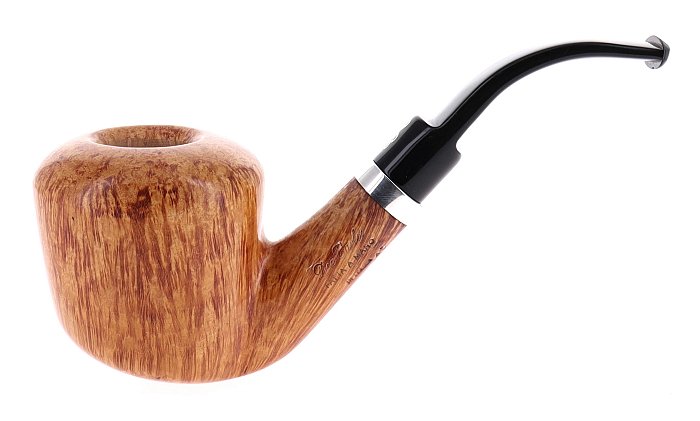Pipa DON CARLOS FIAMMATA 1 NOTA liscia chiara shape magnum stand up freehand vera in argento