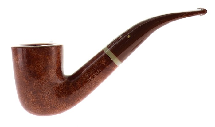 Pipa Savinelli Dolomiti 611, liscia marrone, shape Dublin curva, filtro 9mm