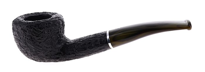 Pipa Savinelli Bosco 316 rusticata, nera, shape Dublin semicurva, filtro 9mm