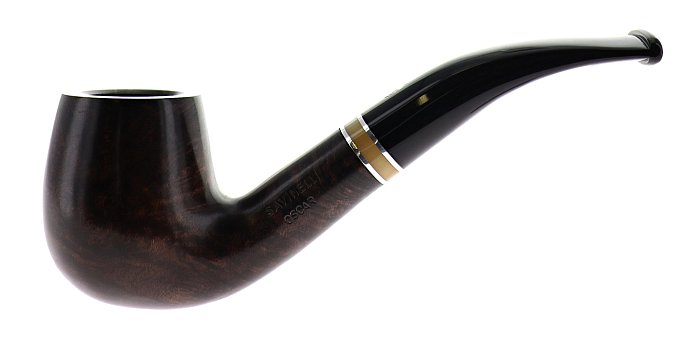 Pipa Savinelli Oscar 601 liscia marrone, shape Bent Billiard, filtro 9mm