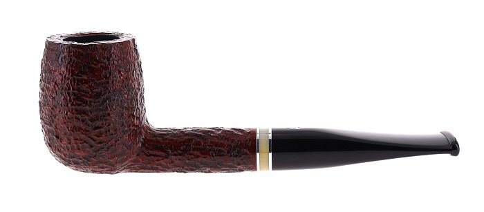 Pipa Savinelli Oscar 128 rusticata, marrone, shape Billiard dritta, filtro 6mm