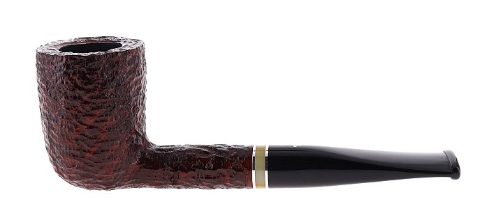 Pipa Savinelli Oscar 412 rusticata, marrone, shape Capiente Dublin dritta, filtro 9mm