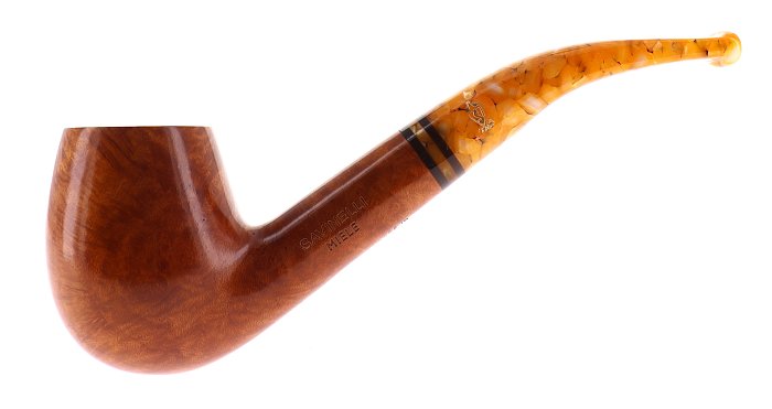 Pipa Savinelli Miele 670 KS liscia naturale, shape bent billiard filtro 6mm