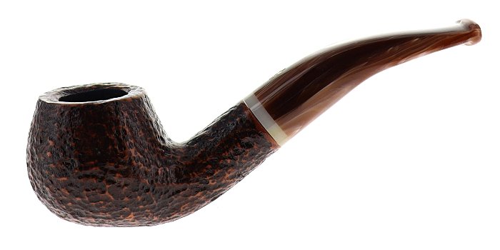 Pipa Savinelli Dolomiti 646, rusticata marrone, shape Brandy curva, filtro 6mm