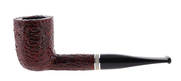 Pipa Savinelli Oscar 412 rusticata, marrone, shape Capiente Dublin dritta, filtro 6mm