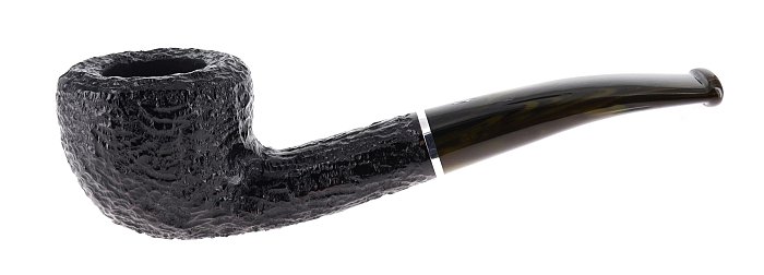 Pipa Savinelli Bosco 316 rusticata, nera, shape Dublin semicurva, filtro 6mm